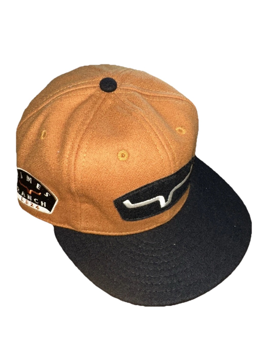 Kimes Ranch Trucker Hat Cap Tan Wool Adjustable Western
